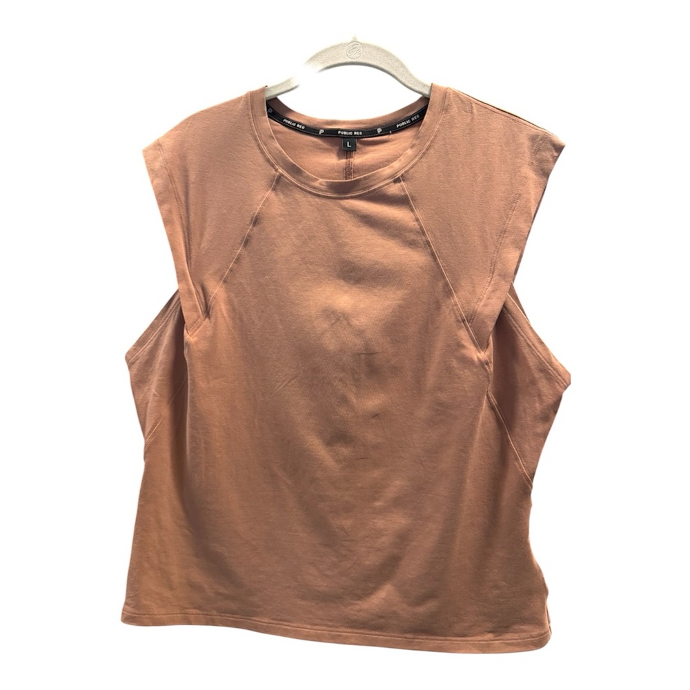 Public Rec Go To Canyon Sleeveless Crew Muscle Tee in Muted Mauve
